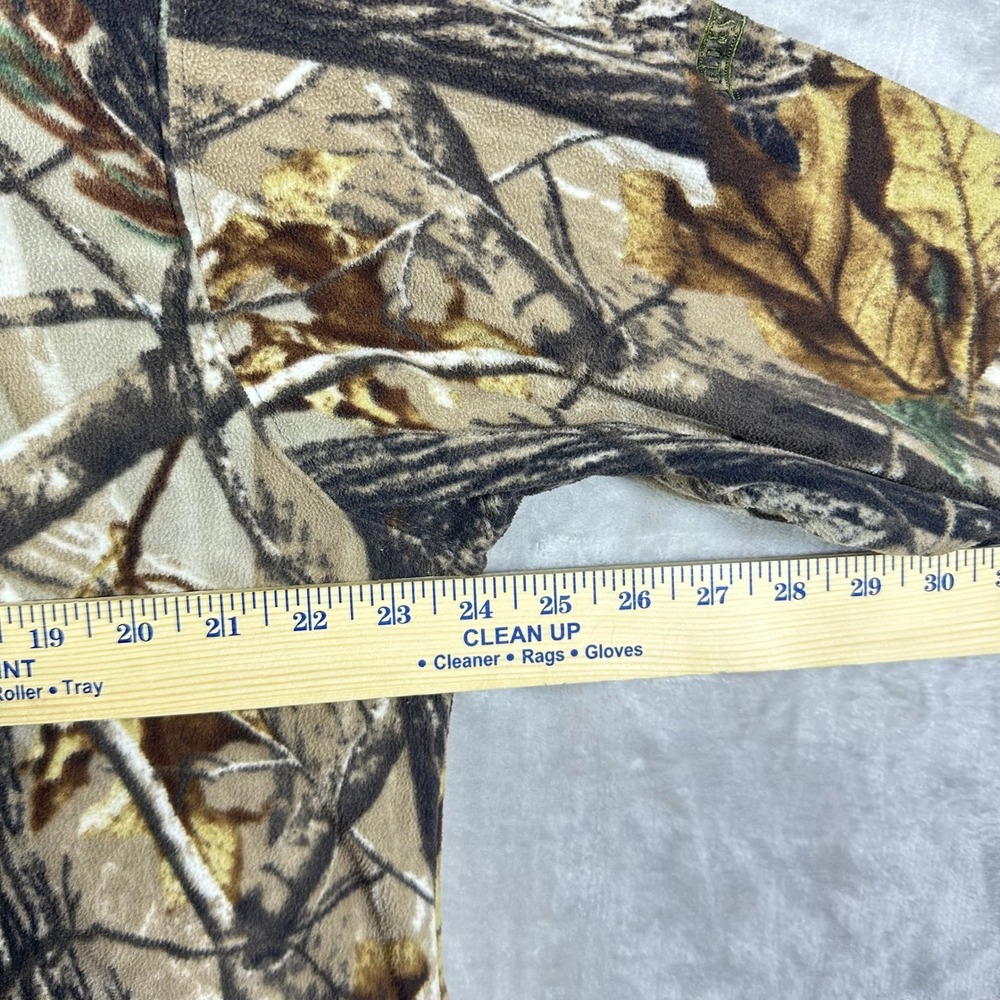 Field & Stream Camo Fleece Pullover Mens XL Real Tree Mock Neck Long Sleeve - Picture 5 of 7